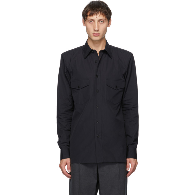 Dries Van Noten Black Padded Ballroom Shirt