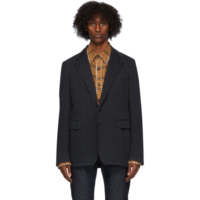 Dries Van Noten Black Cotton Blazer