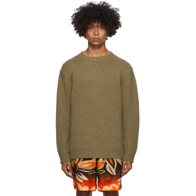 Dries Van Noten Khaki Fisherman Sweater 202358m20102401
