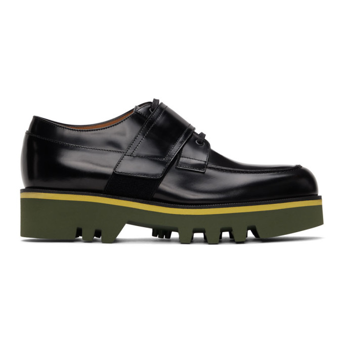 Dries Van Noten Black Leather Lace-Up Derbys