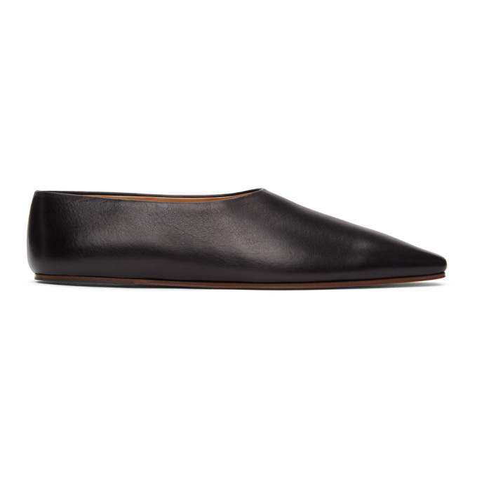 The Row Black Square Toe Pump Flats