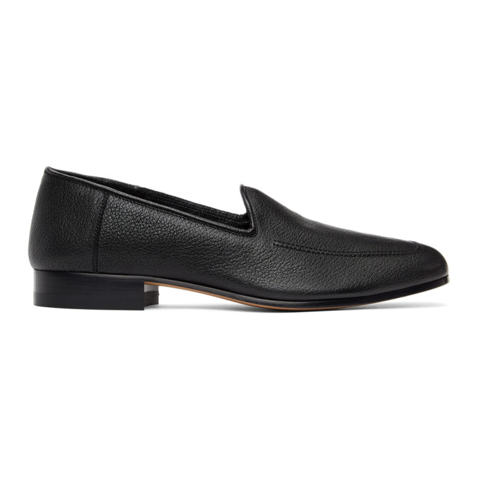 The Row Black Moccasin Loafers