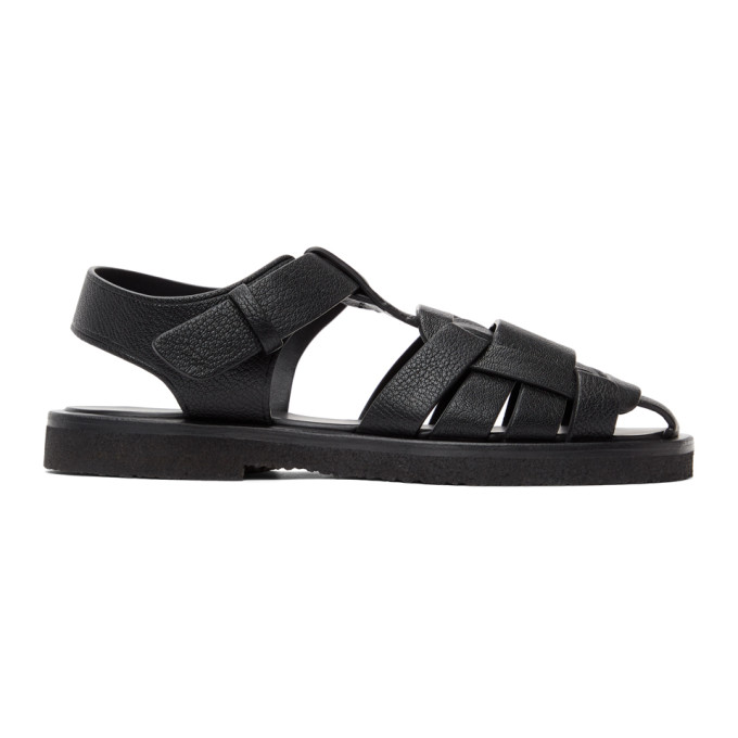 The Row Black Gaia 2 Sandals