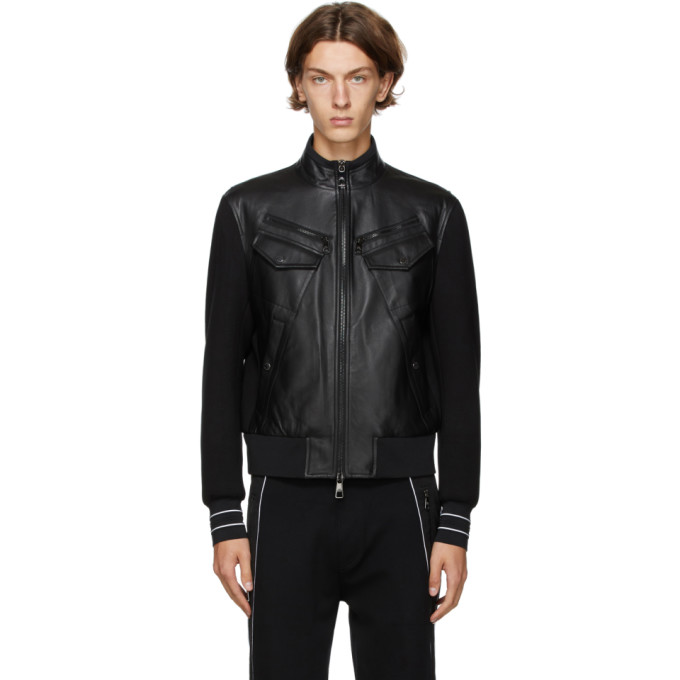 Neil Barrett Neil Barrett Black Panelled Leather Jacket