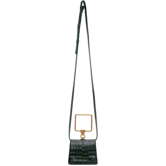 Click to view more detailed imagery on our partner's website Marge Sherwood Green Croc Mini Pump Handle Bag