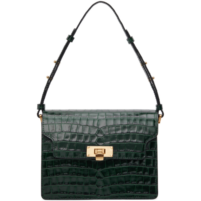 Click to view more detailed imagery on our partner's website Marge Sherwood Green Croc Vintage Brick Bag