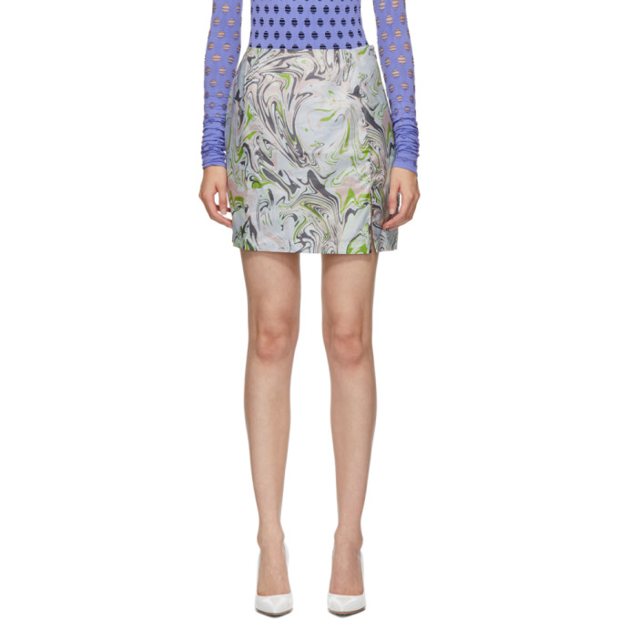 Maisie Wilen Blue Call Me Mini Skirt