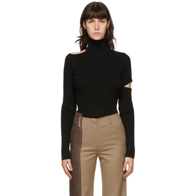 ANDERSSON BELL BLACK KNIT SLIT JESSICA TURTLENECK