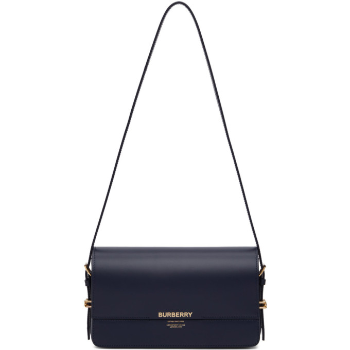 Burberry Navy Small Grace Bag