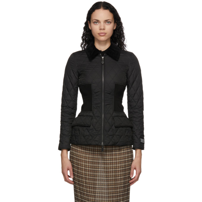 BURBERRY BLACK QUILTED PETTAUGH JACKET