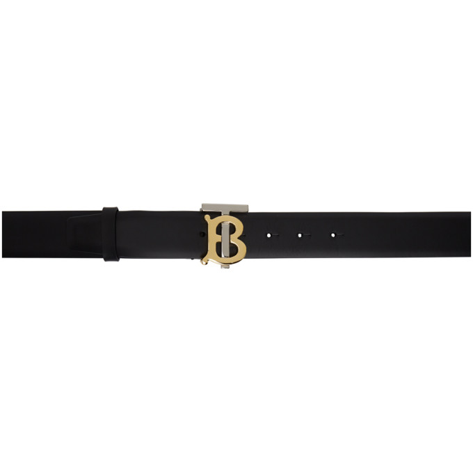 Burberry Black Two-Tone TB Belt