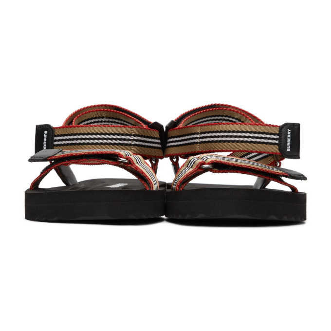 BURBERRY BEIGE ICON STRIPE SANDALS