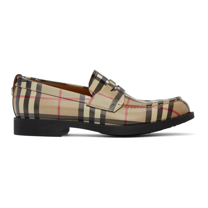 BURBERRY BURBERRY BEIGE VINTAGE CHECK LOAFERS