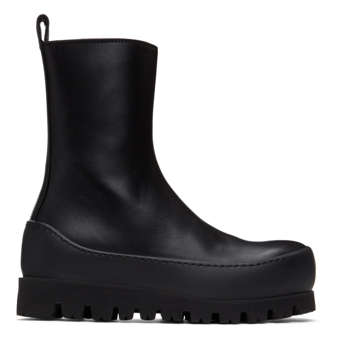 Ann Demeulemeester Black Tuscon Platform Boots