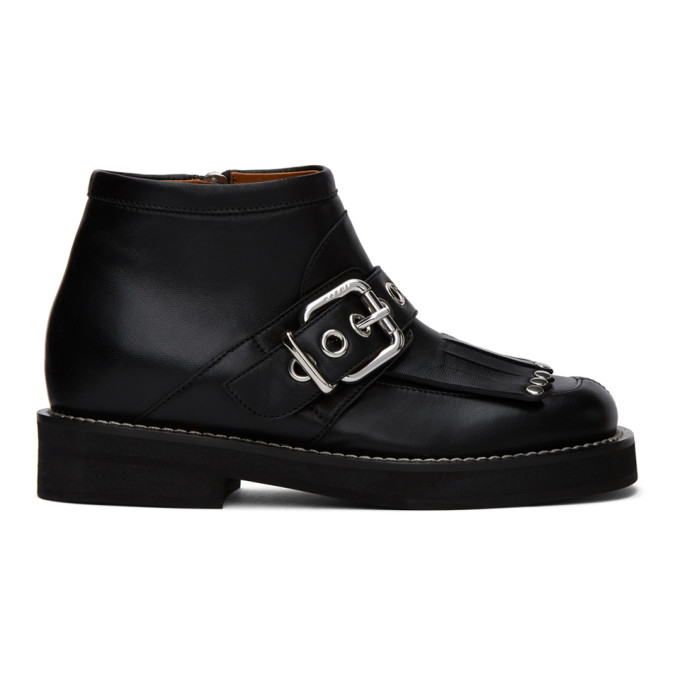 Marni Black Tassel Ankle Boots