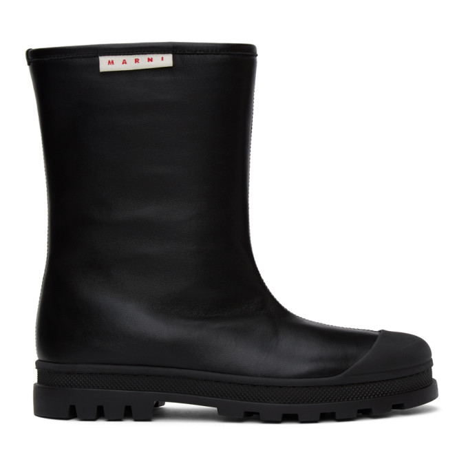 Marni Black Pull-On Boots