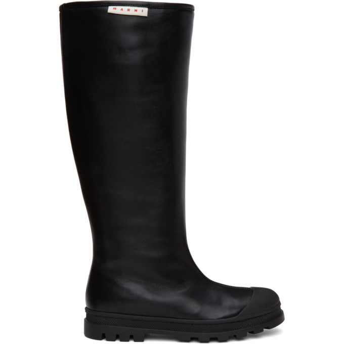 Marni Black Tall Pull-On Boots