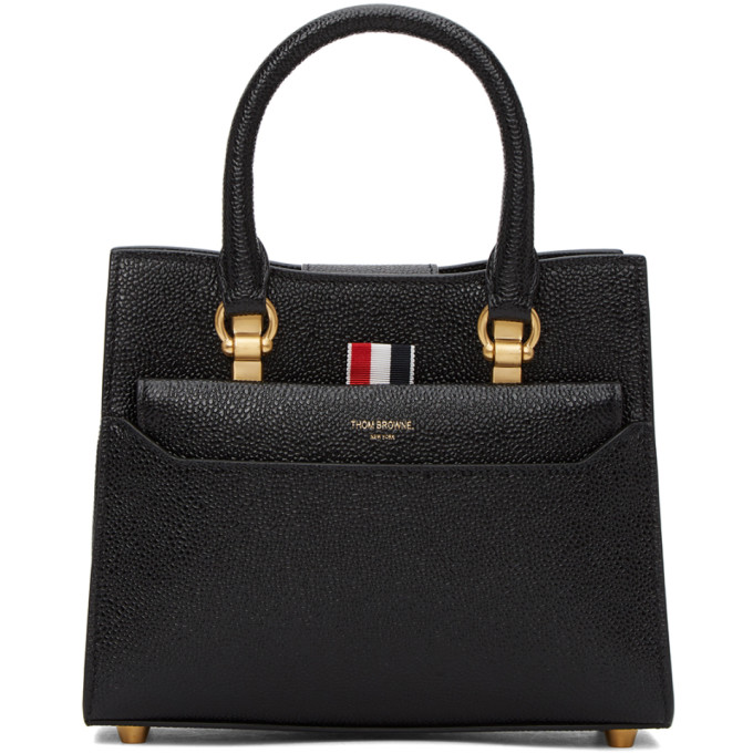 Thom Browne Black Mini Duet Tote