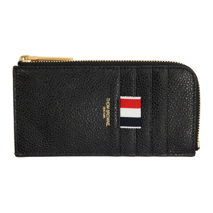 Thom Browne Black Half Zip-Around Wallet