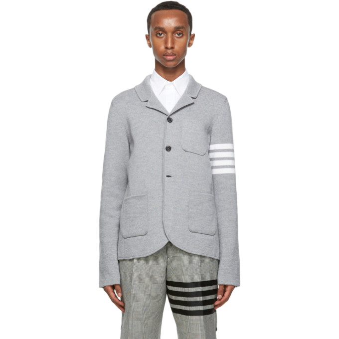 Thom Browne Grey Merino 4-Bar Sport Coat Blazer