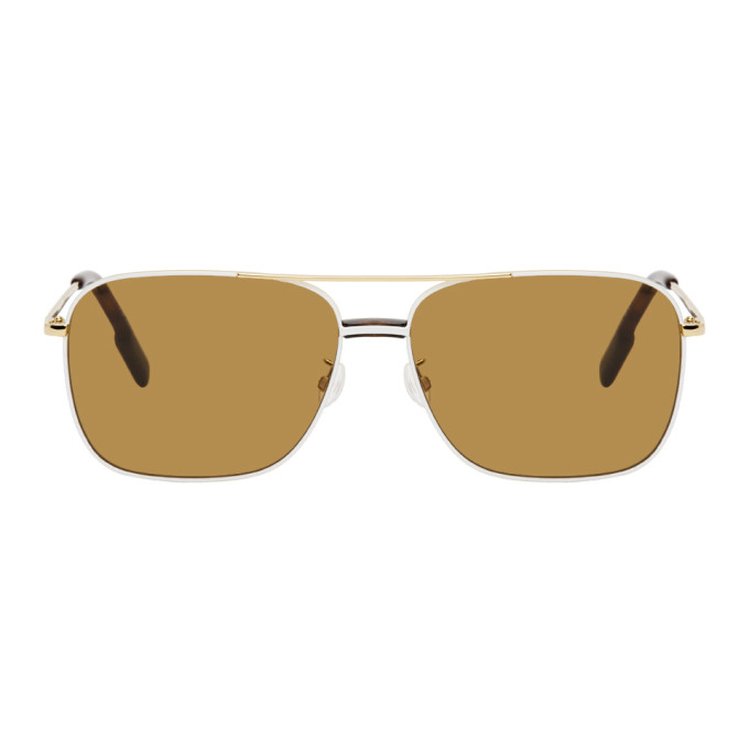 Click to view more detailed imagery on our partner's website Kenzo 65mm Endura Aviator Sunglasses In Gold Brown