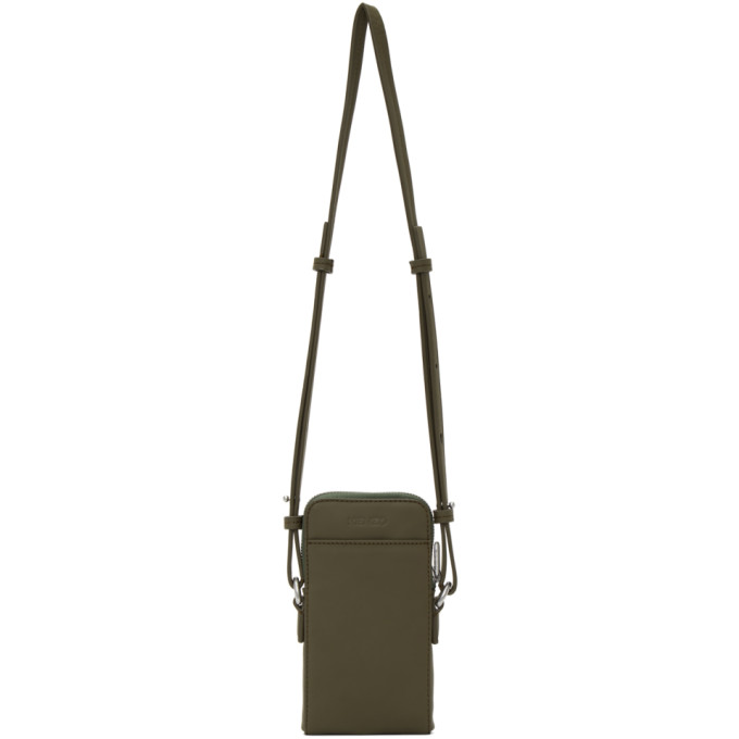 Click to view more detailed imagery on our partner's website Kenzo Khaki Tiger Phone Pouch In 54 Fern