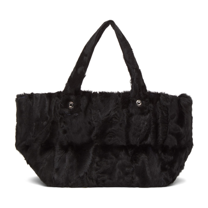 Ludovic de Saint Sernin Black Shearling Purssy Tote