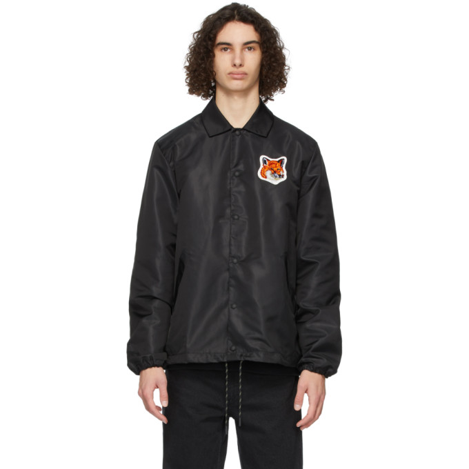 Maison Kitsune Black Velvet Fox Head Bertil Jacket