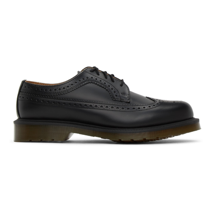 dr martens 3989 black stacked brogues