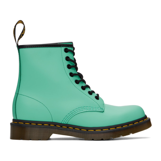 Dr. Martens Green 1460 Smooth Lace-Up Boots - 26069983