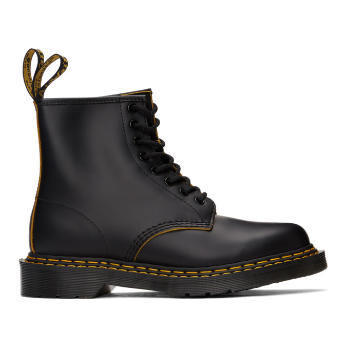 Dr. Martens Black 1460 Double Stitch Lace-Up Boots - 26100032