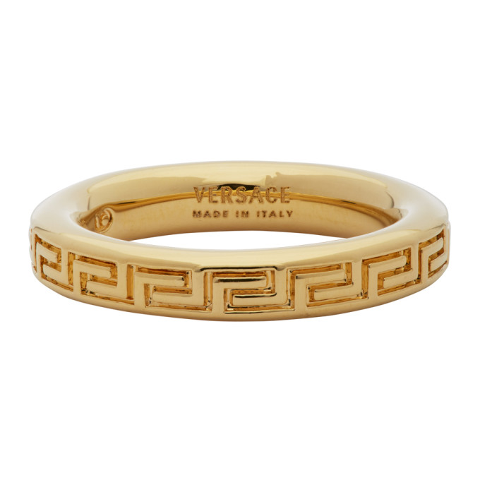 versace gold greek ring