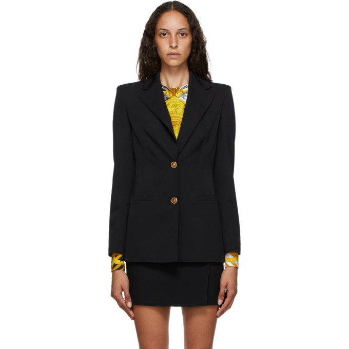 Versace Black Two-Button Blazer