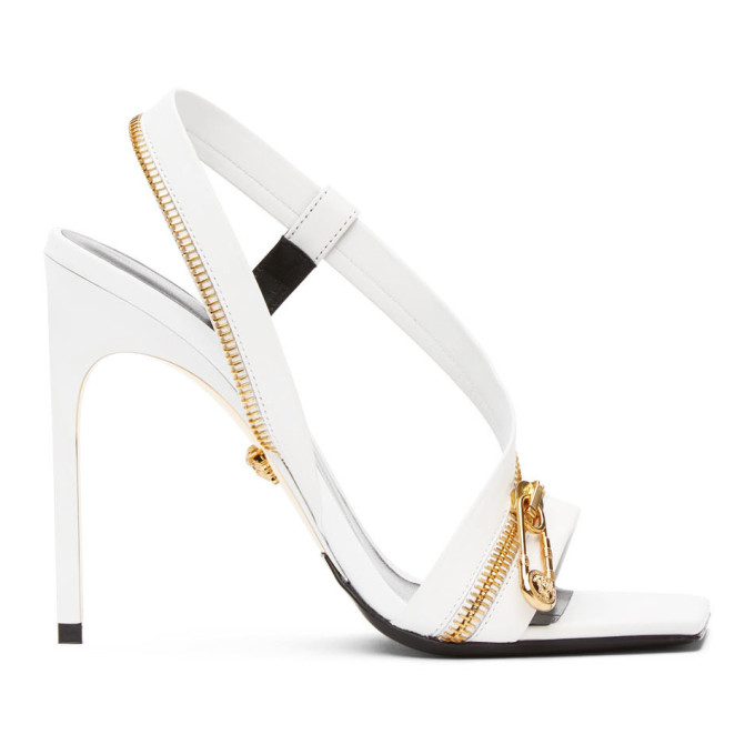 versace white sandals