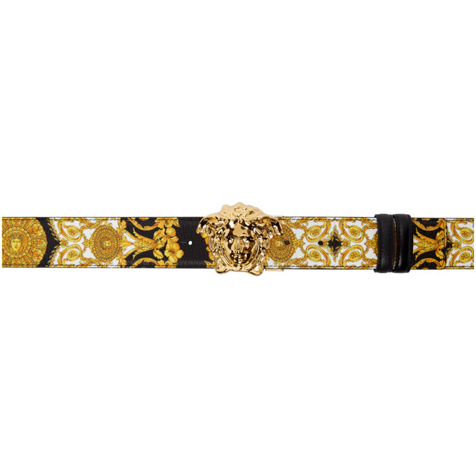 Versace Black Barocco Medusa Belt