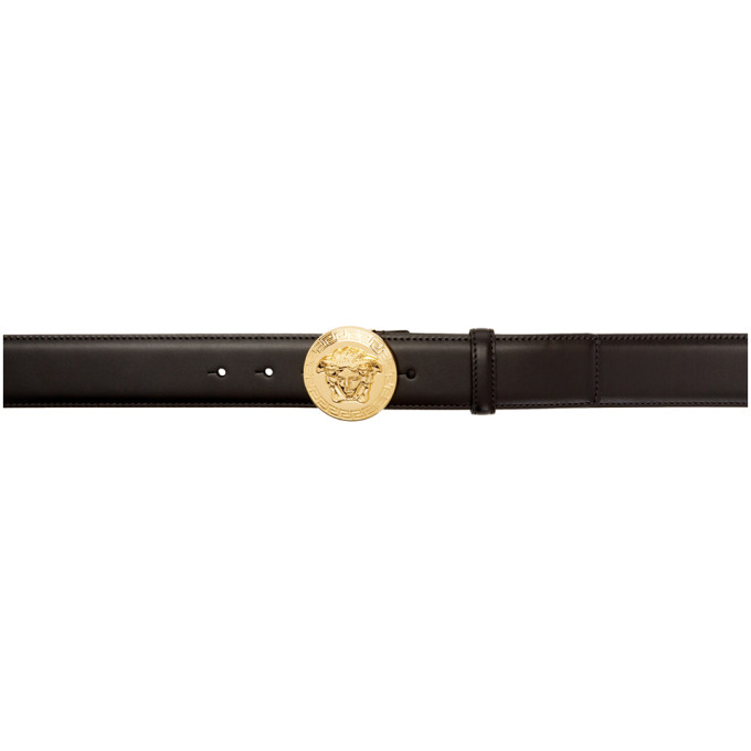 Versace Black Classic Medusa Belt