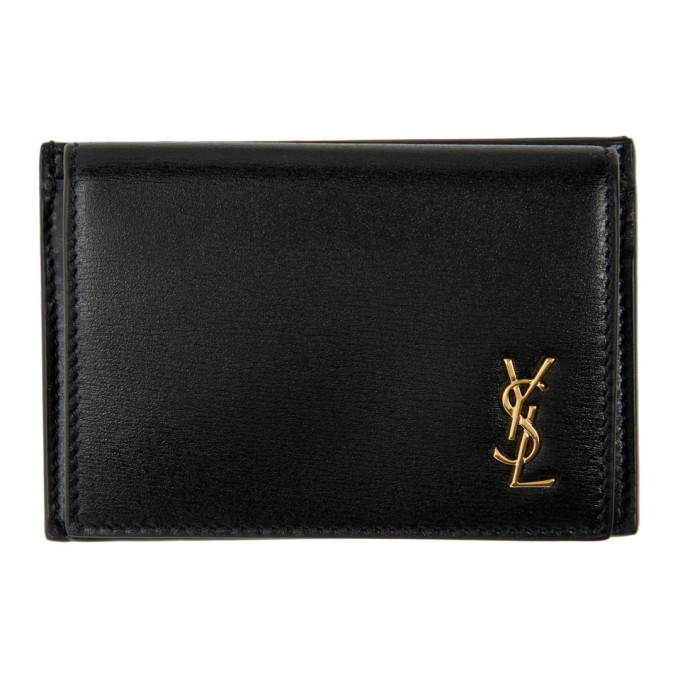 Saint Laurent Black Tiny Monogram Card Case