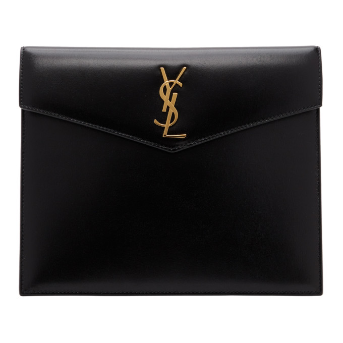 saint laurent black uptown pouch