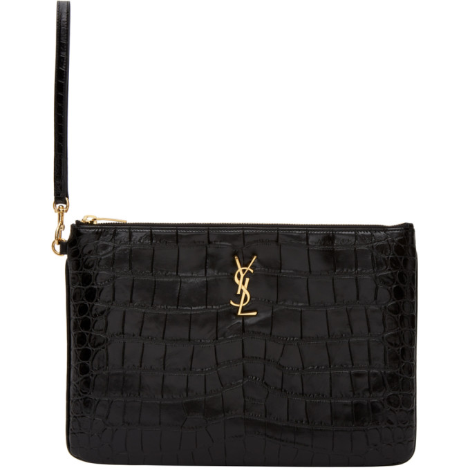 ysl croc pouch