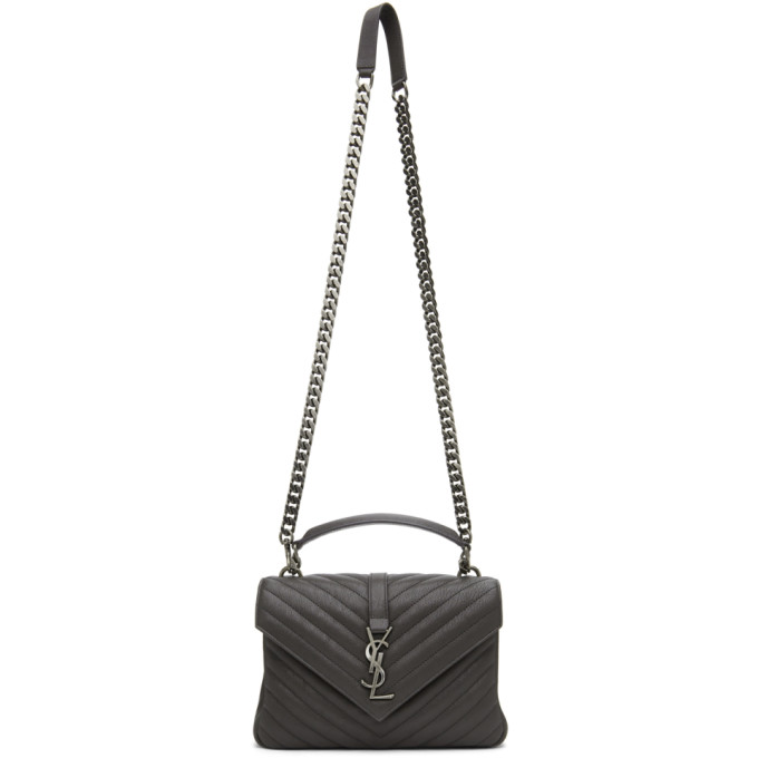 ysl grey college bag