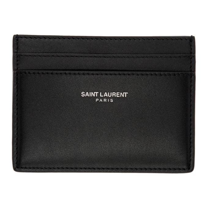 Saint Laurent Black Logo Card Holder