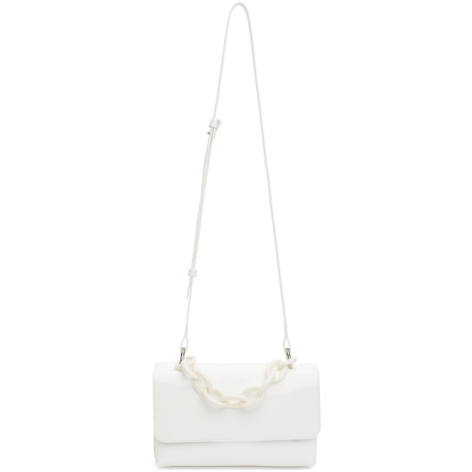 MSGM White Chain Handle Double Bag