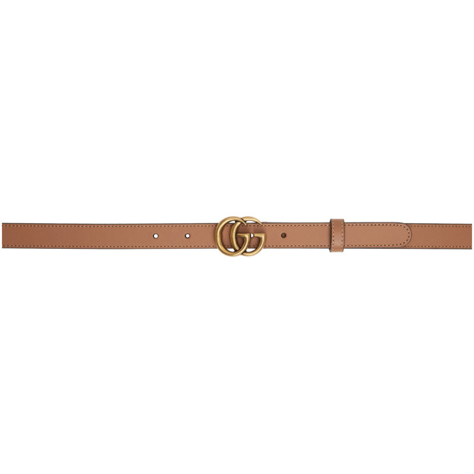 thin gg leather belt