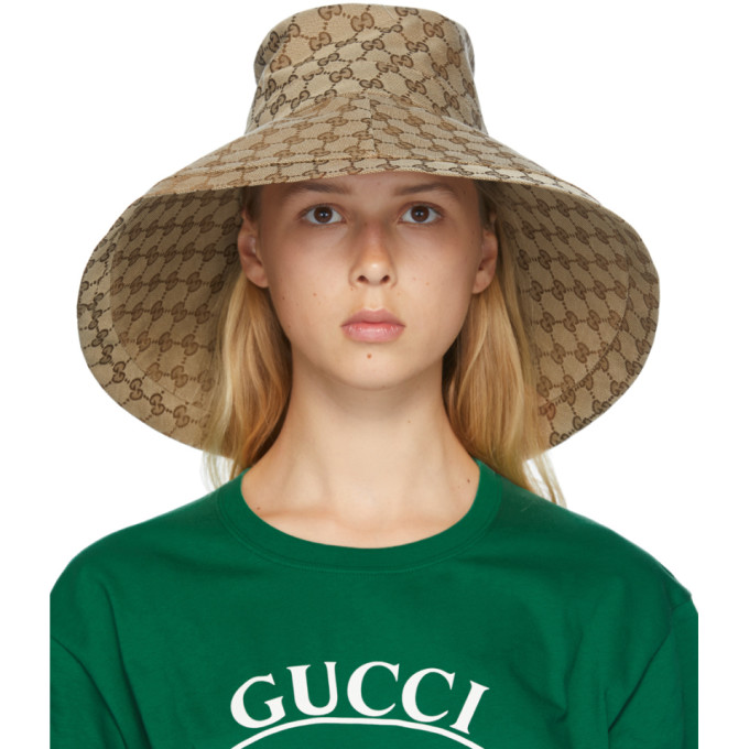 Wide brim hat gucci clearance