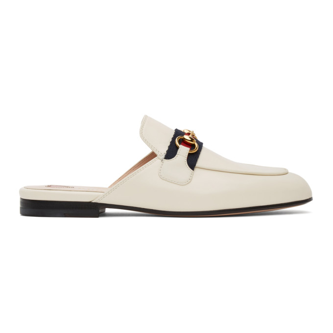 gucci white princetown leather mules