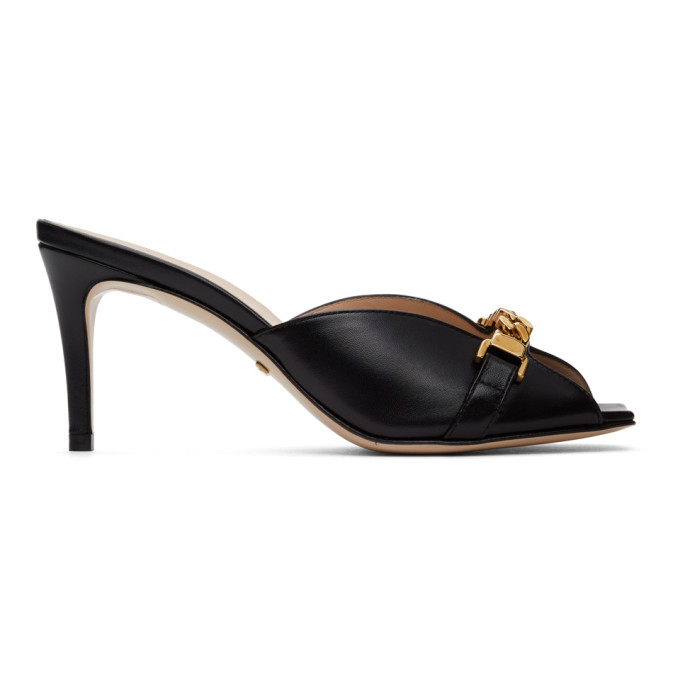 gucci black heel sandals