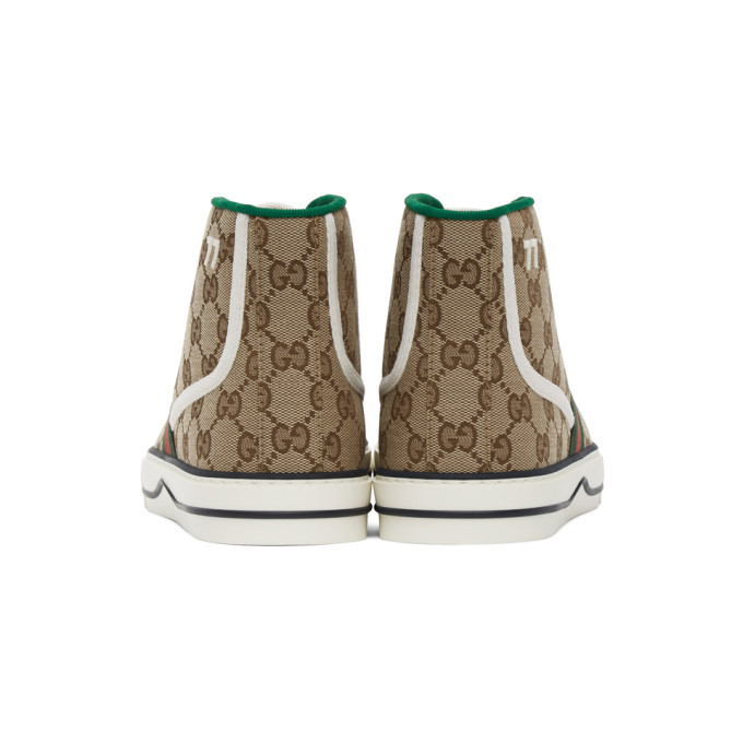 GUCCI GUCCI BEIGE GUCCI TENNIS 1977 HIGH-TOP SNEAKERS