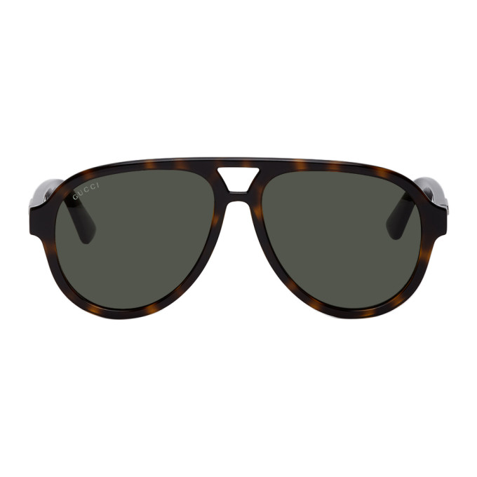 gucci tortoise shell aviator sunglasses