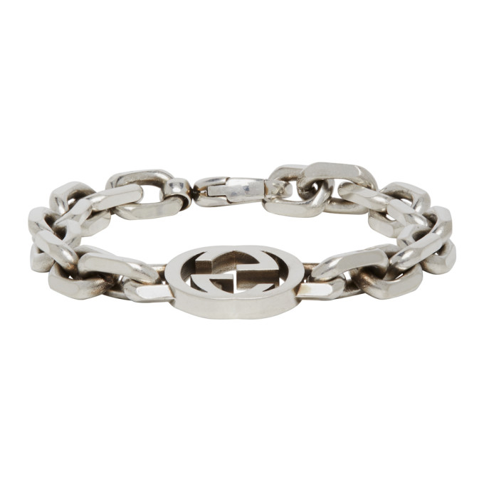 gucci silver link bracelet