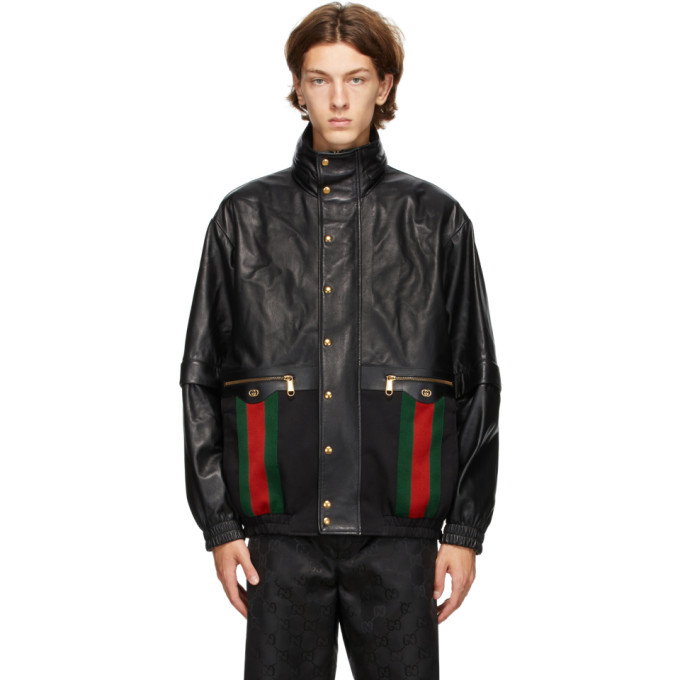 gucci black leather jacket
